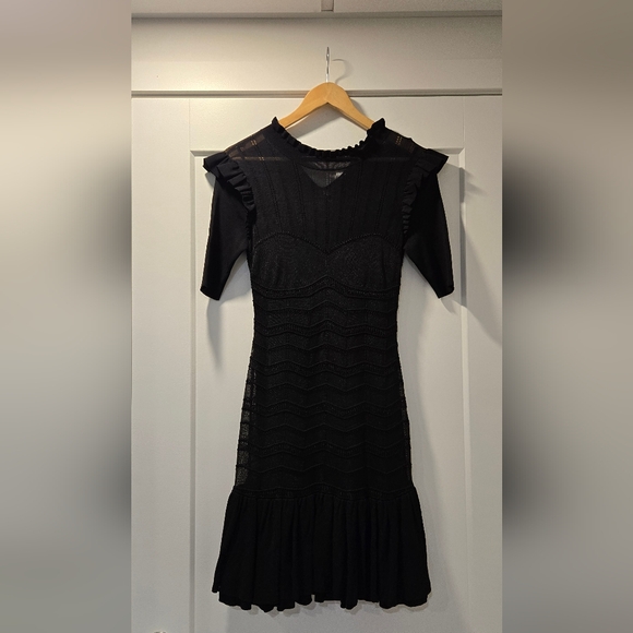 NWT Ted Baker Black Knit Dress - Picture 3 of 8